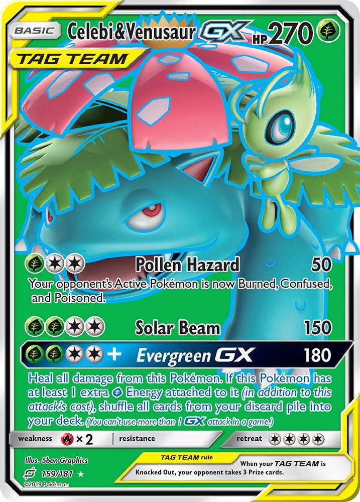 Celebi & Venusaur GX (Full Art) | SM - Team Up #159/181