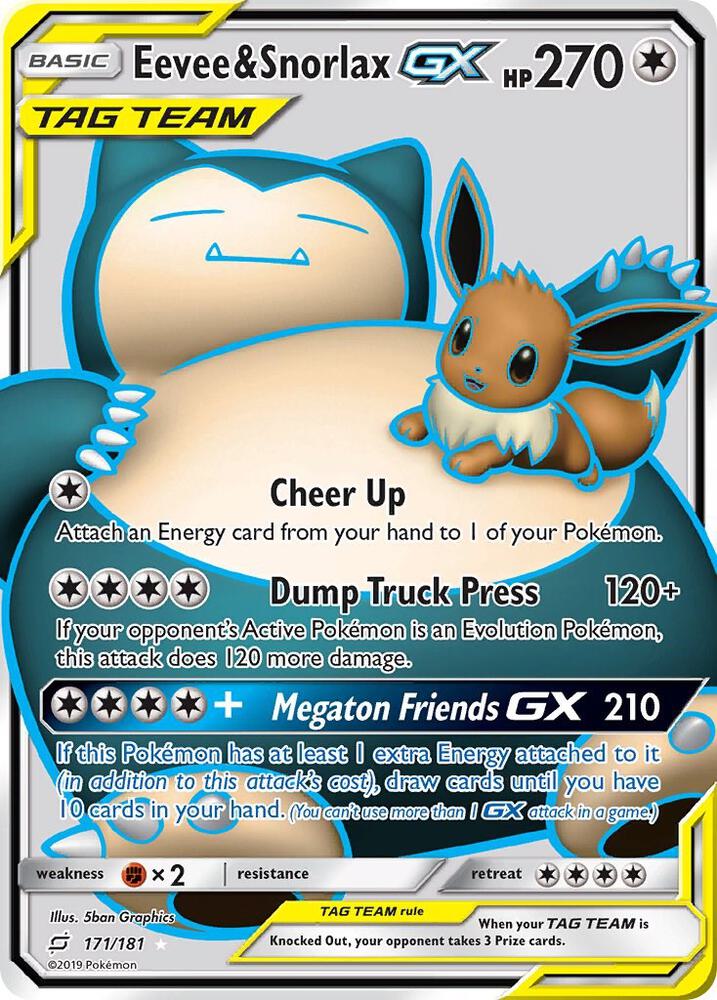 Eevee & Snorlax GX (Full Art) | SM - Team Up #171/181