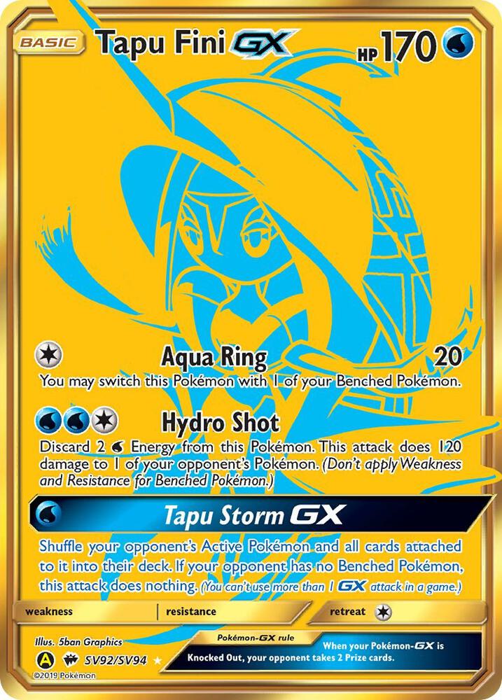 Tapu Fini GX | Hidden Fates: Shiny Vault #SV92/SV94