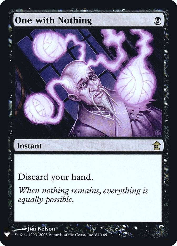 One with Nothing | The List Reprints #84