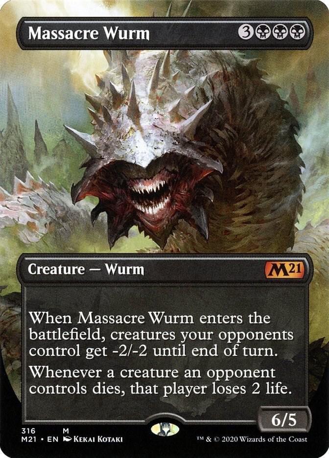 Massacre Wurm (Alternate Art) | Core Set 2021 #316