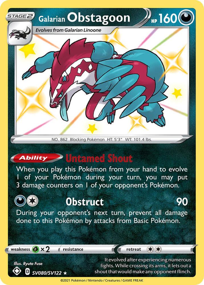 Galarian Obstagoon | Shining Fates: Shiny Vault #SV080/SV122