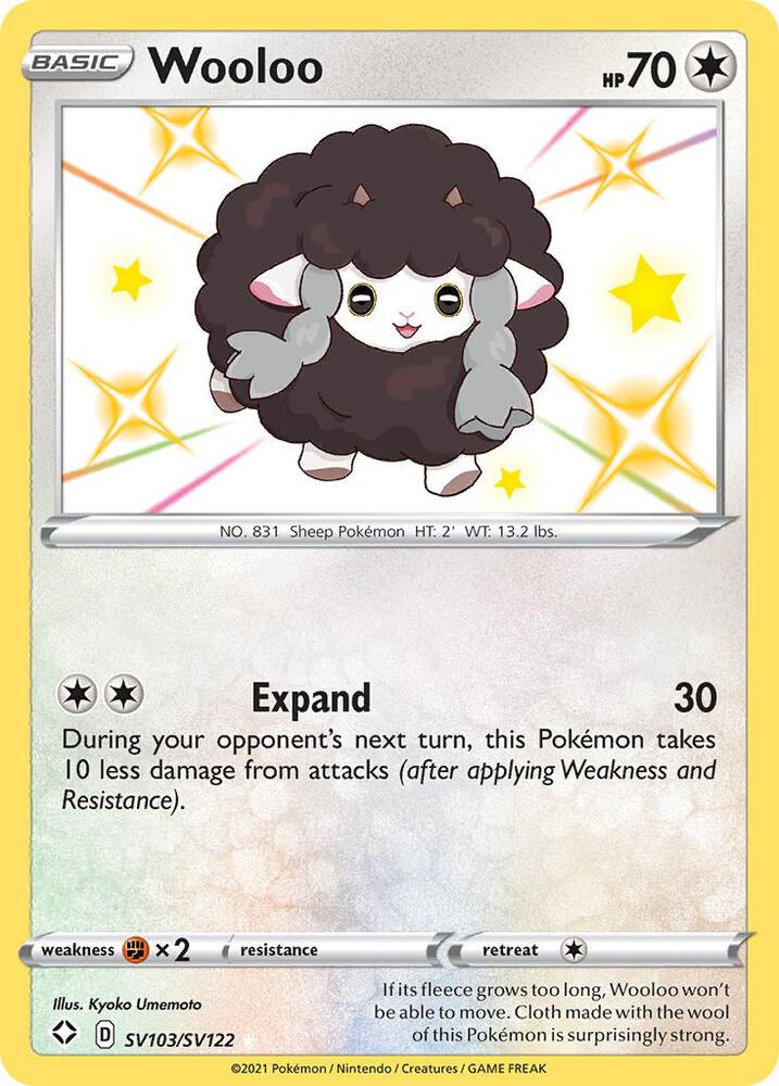 Wooloo | Shining Fates: Shiny Vault #SV103/SV122