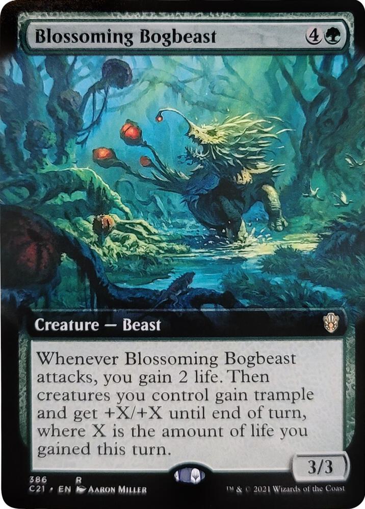 Blossoming Bogbeast (Extended Art) | Commander 2021 #386