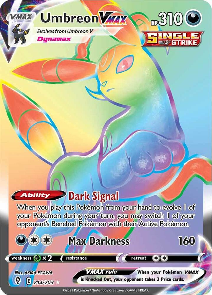Umbreon VMAX (Secret) | SWSH07: Evolving Skies #214/203