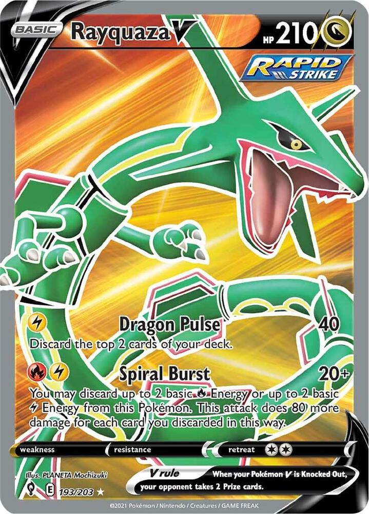 Rayquaza V (Full Art) | SWSH07: Evolving Skies #193/203