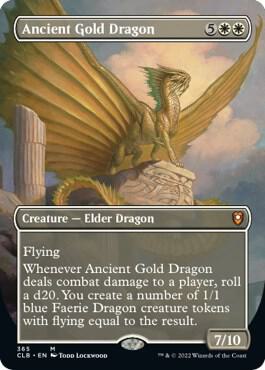 Ancient Gold Dragon (Borderless) | Commander Legends: Battle for Baldur's Gate #365