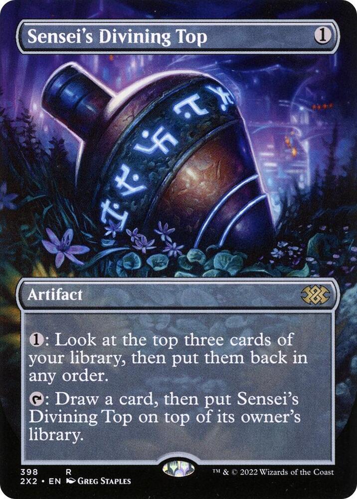 Sensei's Divining Top (Borderless) | Double Masters 2022 #398