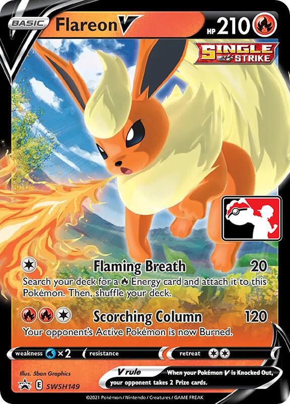 Flareon V - SWSH149 | Prize Pack Series Cards #SWSH149