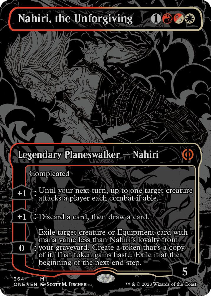 Nahiri, the Unforgiving (Oil Slick Raised Foil) | Phyrexia: All Will Be One #364