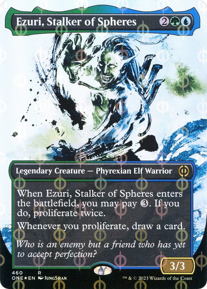 Ezuri, Stalker of Spheres (Showcase) (Step-and-Compleat Foil) | Phyrexia: All Will Be One #460
