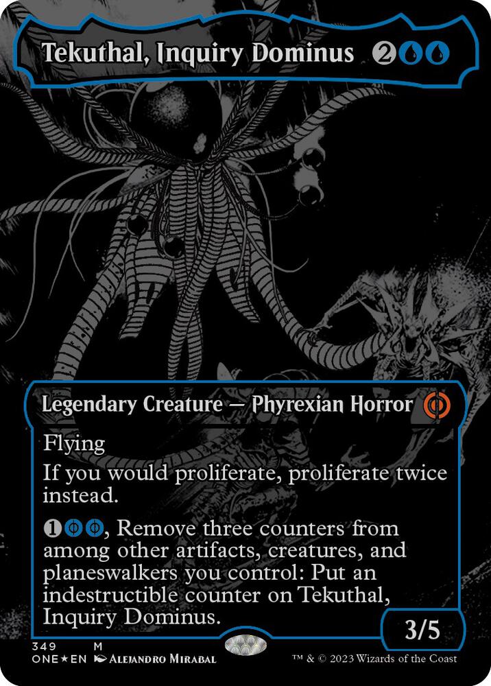 Tekuthal, Inquiry Dominus (Oil Slick Raised Foil) | Phyrexia: All Will Be One #349