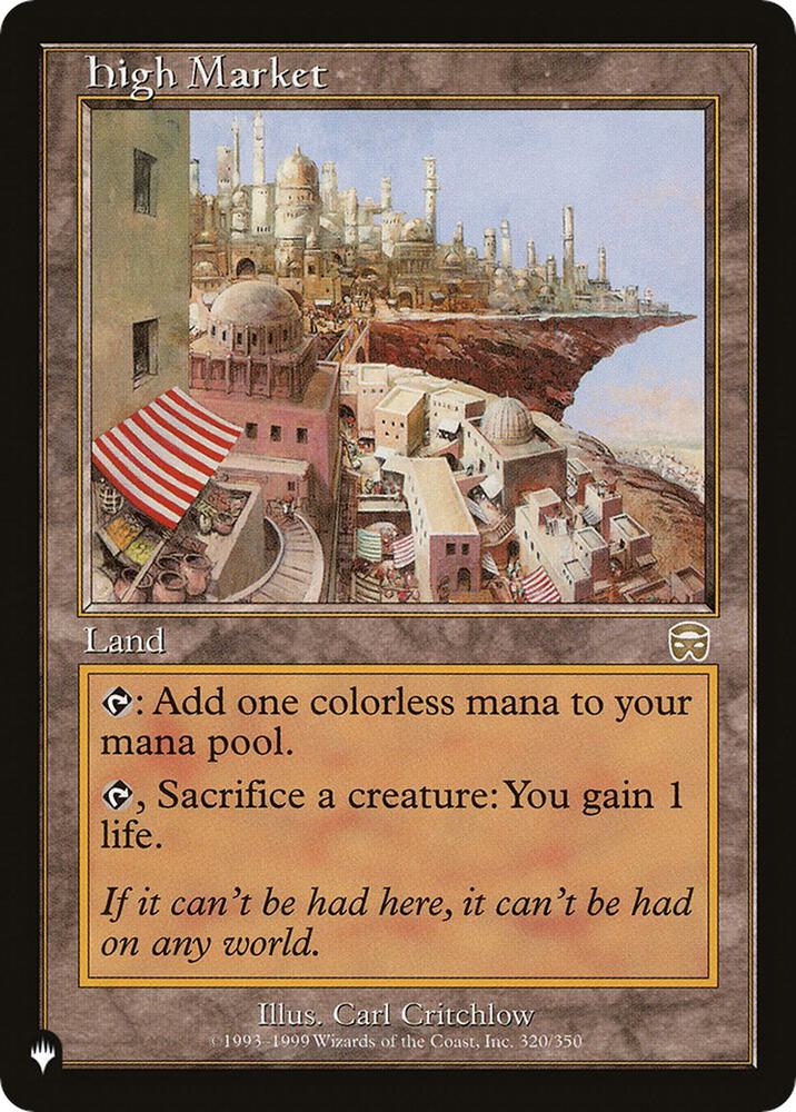 High Market | The List Reprints #320/350