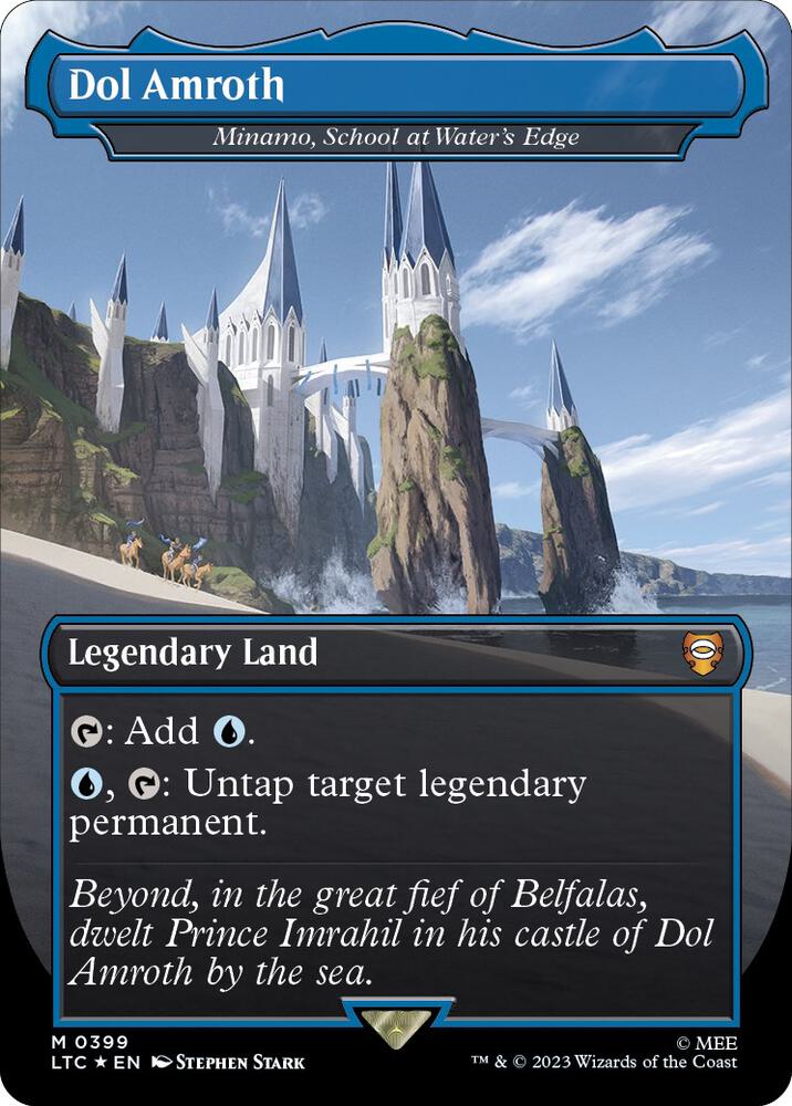 Dol Amroth - Minamo, School at Water's Edge (Borderless) (Surge Foil) | Commander: The Lord of the Rings: Tales of Middle-earth #399