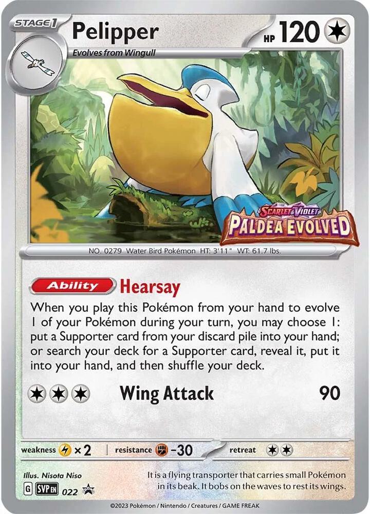 Pelipper - 022 (Prerelease) | SV: Scarlet & Violet Promo Cards #022