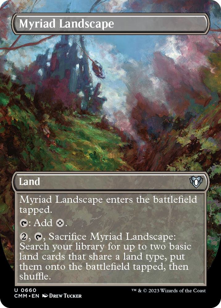 Myriad Landscape (Borderless) | Commander Masters #660