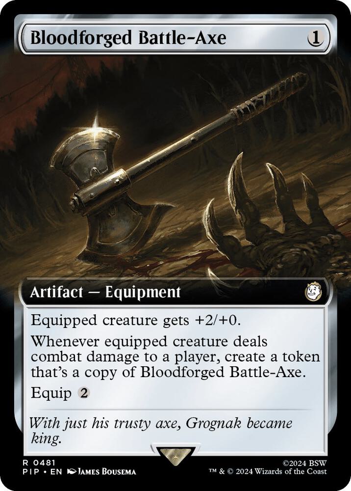 Bloodforged Battle-Axe (Extended Art) | Universes Beyond: Fallout #481