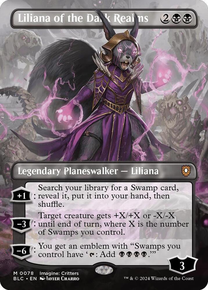 Liliana of the Dark Realms (Borderless) | Commander: Bloomburrow #78