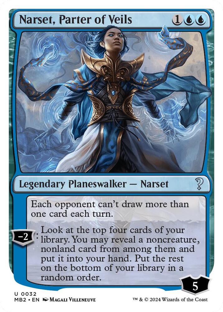 Narset, Parter of Veils (White Border) | Mystery Booster 2 #32