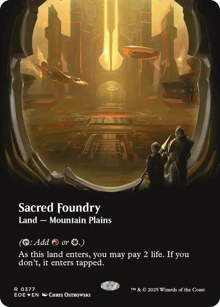 Sacred Foundry (Borderless) (Galaxy Foil) | Edge of Eternities #377