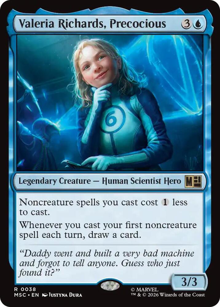 Valeria Richards, Precocious (Surge Foil) | Commander: Marvel Super Heroes #38