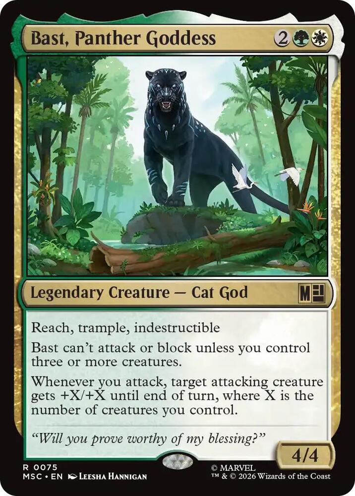 Bast, Panther Goddess (Surge Foil) | Commander: Marvel Super Heroes #75
