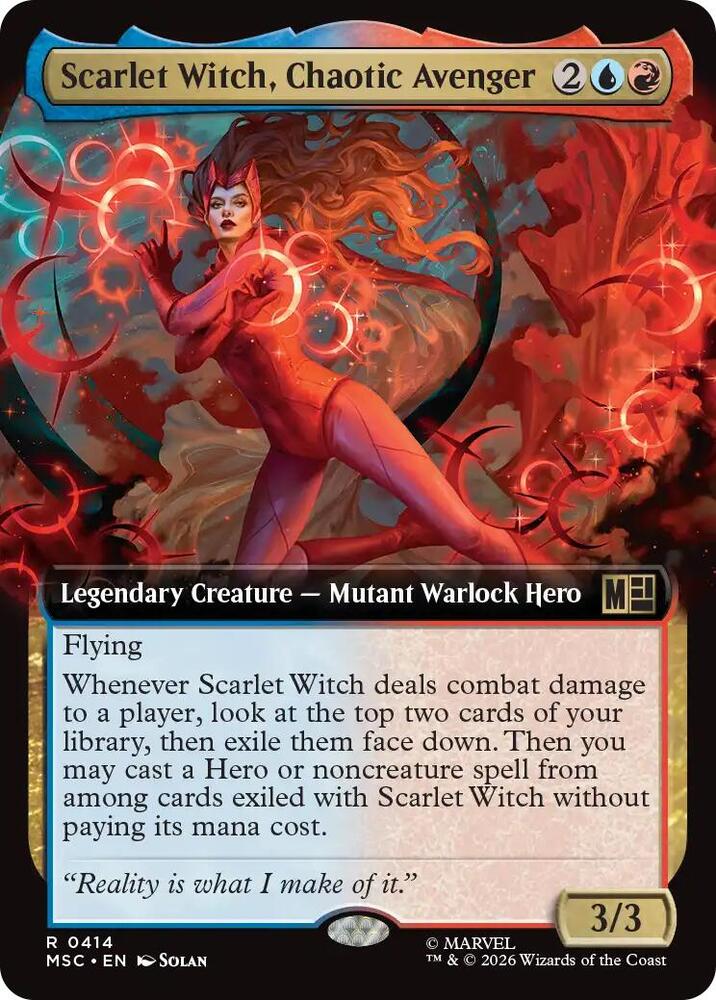 Scarlet Witch, Chaotic Avenger (Extended Art) | Commander: Marvel Super Heroes #414