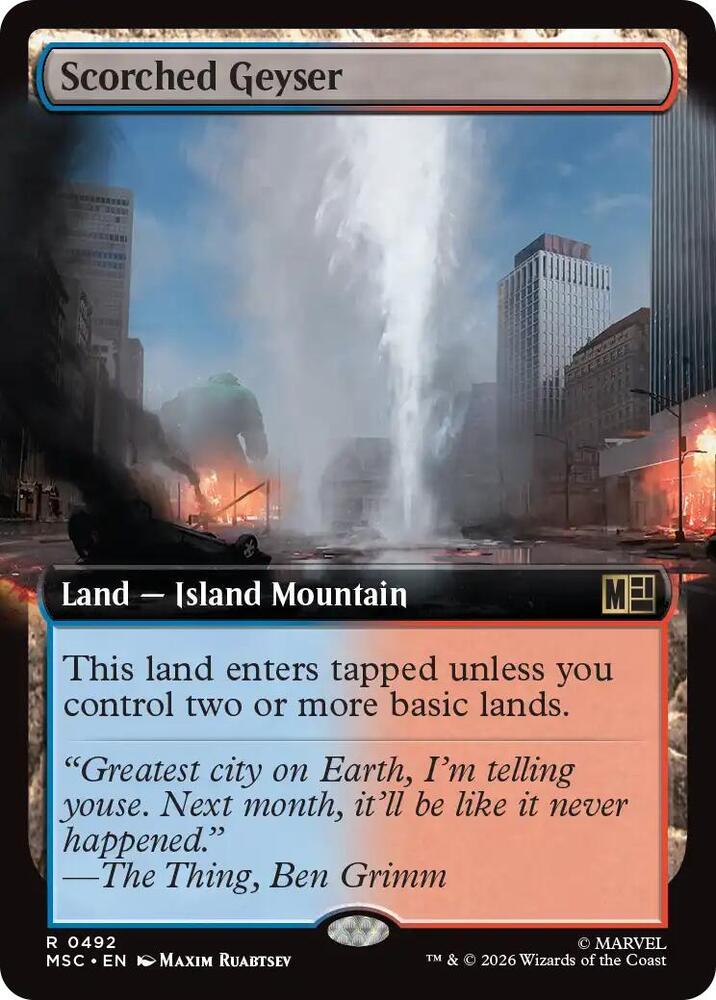 Scorched Geyser (Extended Art) | Commander: Marvel Super Heroes #492