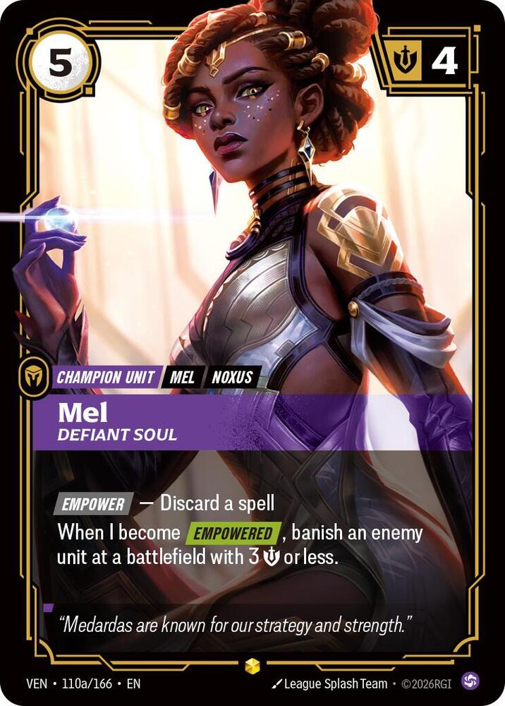 Mel, Defiant Soul (Alternate Art) | Vendetta #110a/166
