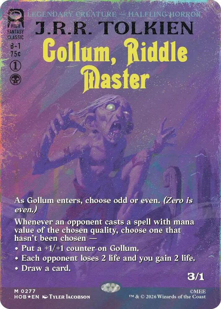 Gollum, Riddle Master (Borderless) (Surge Foil) | The Hobbit #277