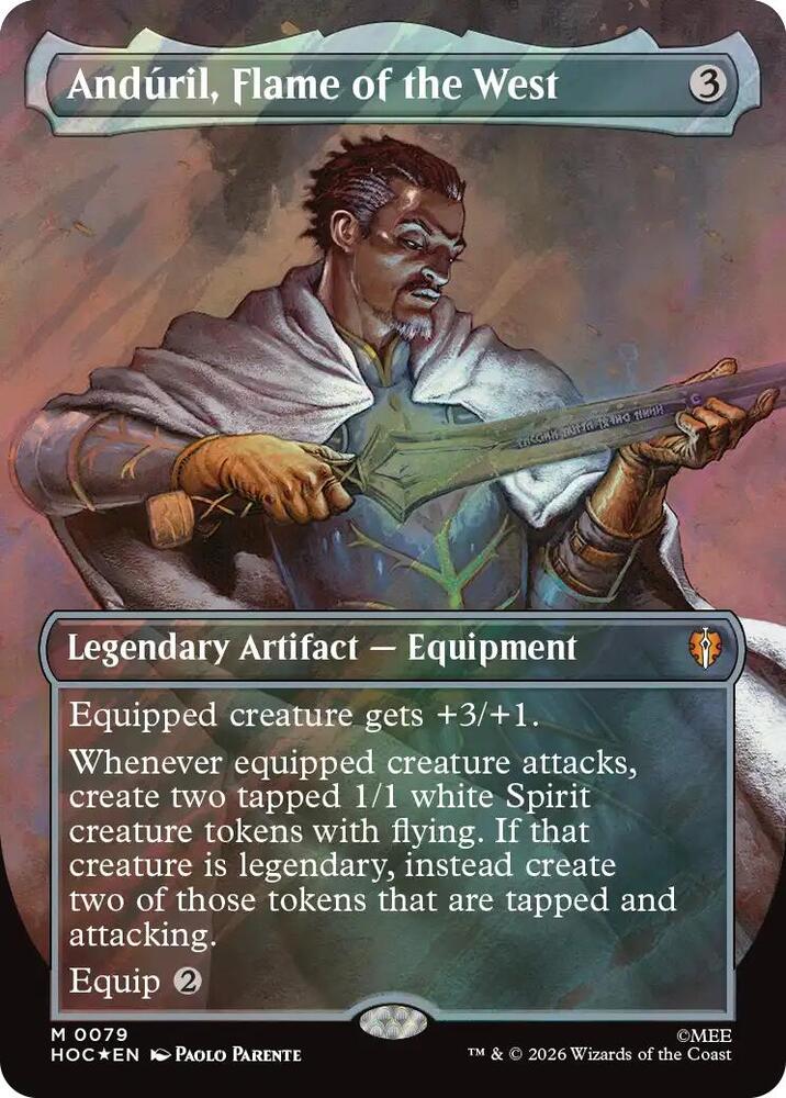 Anduril, Flame of the West (Borderless) (Surge Foil) | The Hobbit: Eternal-Legal #79