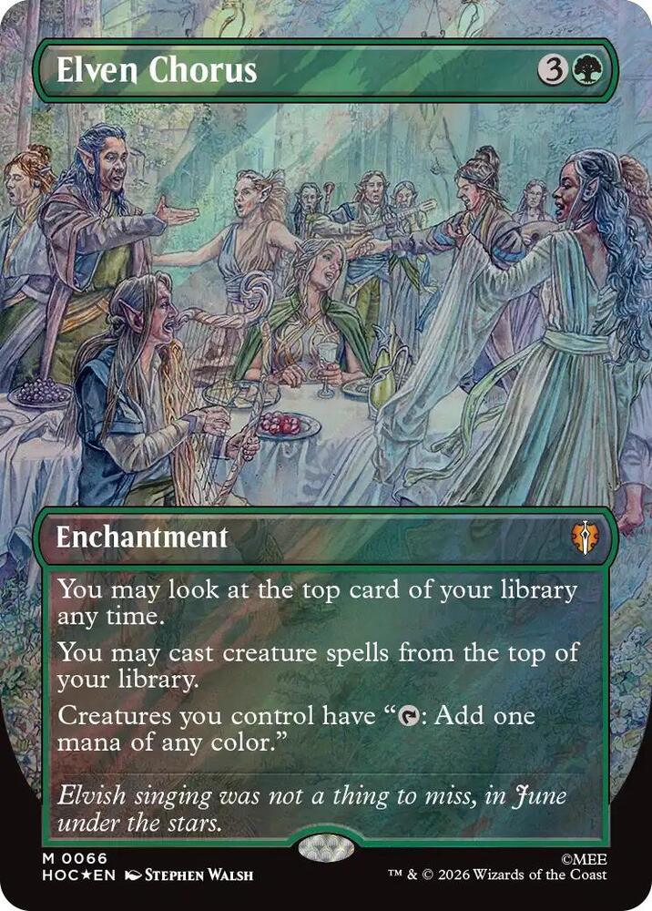 Elven Chorus (Borderless) (Surge Foil) | The Hobbit: Eternal-Legal #66