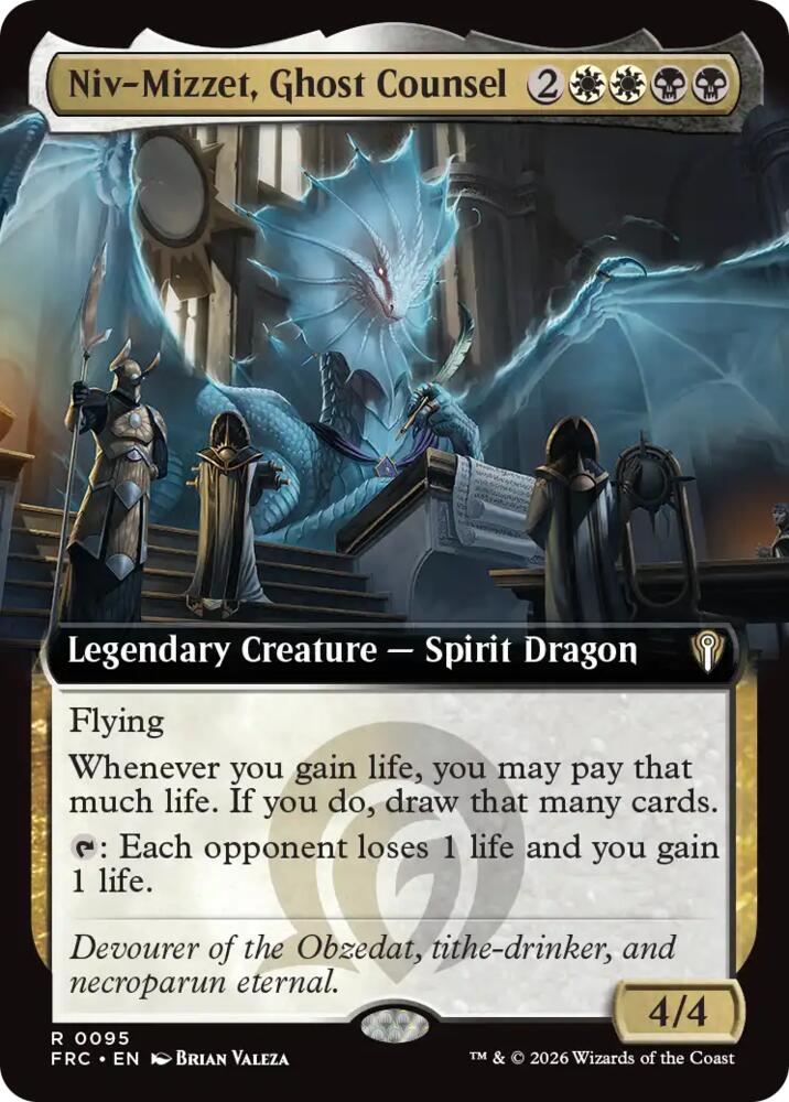 Niv-Mizzet, Ghost Counsel (Extended Art) | Commander: Reality Fracture #95