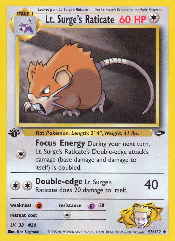 Lt. Surge's Raticate | Gym Challenge #053/132