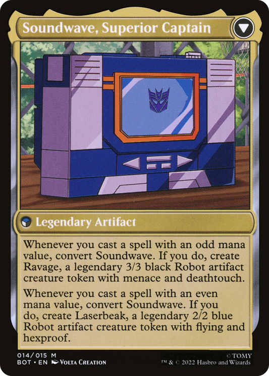 Soundwave, Sonic Spy // Soundwave, Superior Captain | Universes Beyond: Transformers #14
