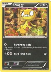 Scraggy - BW25 (Cracked Ice Holo) | Black and White Promos #BW25