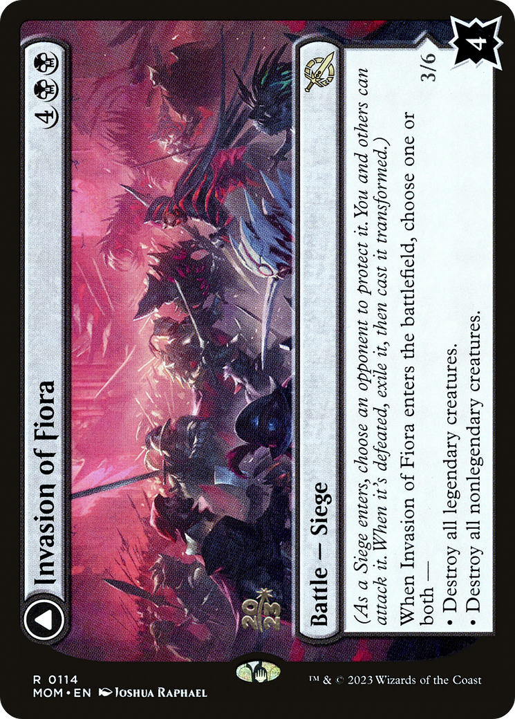Invasion of Fiora // Marchesa, Resolute Monarch | Prerelease Cards #114