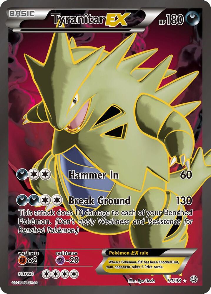 Tyranitar EX (91 Full Art) | XY - Ancient Origins #91/98