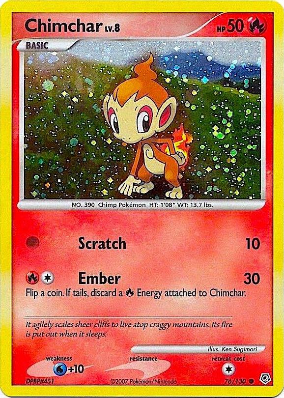Chimchar - 76/130 (Cosmos Holo) | Miscellaneous Cards & Products #076/130