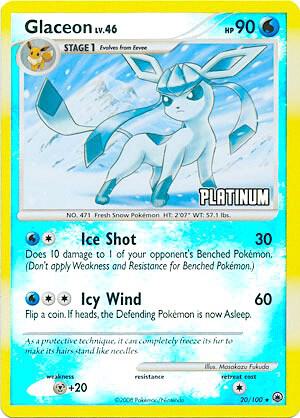Glaceon - 20/100 [Platinum] | Burger King Promos #020/100