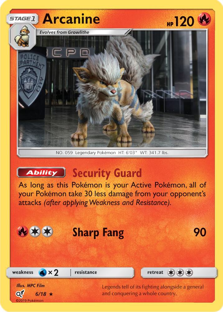 Arcanine | Detective Pikachu #6/18