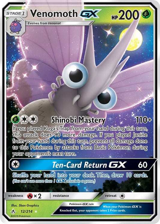 Venomoth GX | SM - Unbroken Bonds #12/214