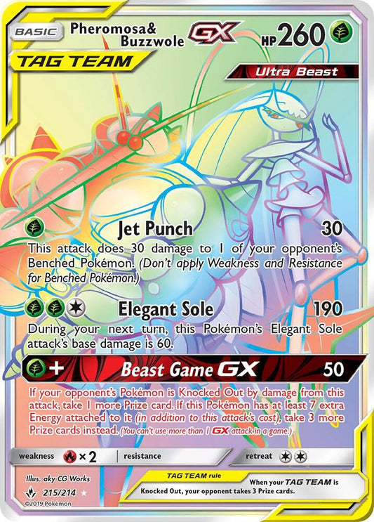 Pheromosa & Buzzwole GX (Secret) | SM - Unbroken Bonds #215/214