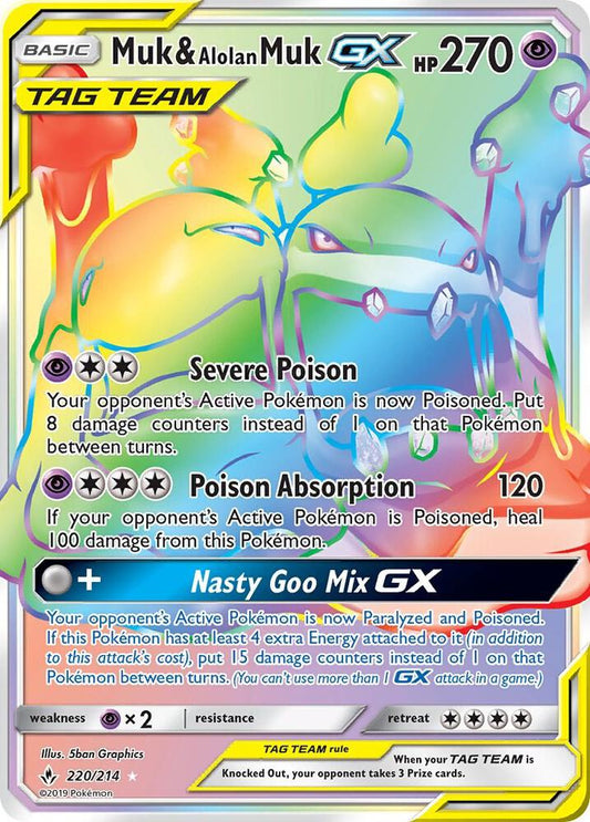 Muk & Alolan Muk GX (Secret) | SM - Unbroken Bonds #220/214