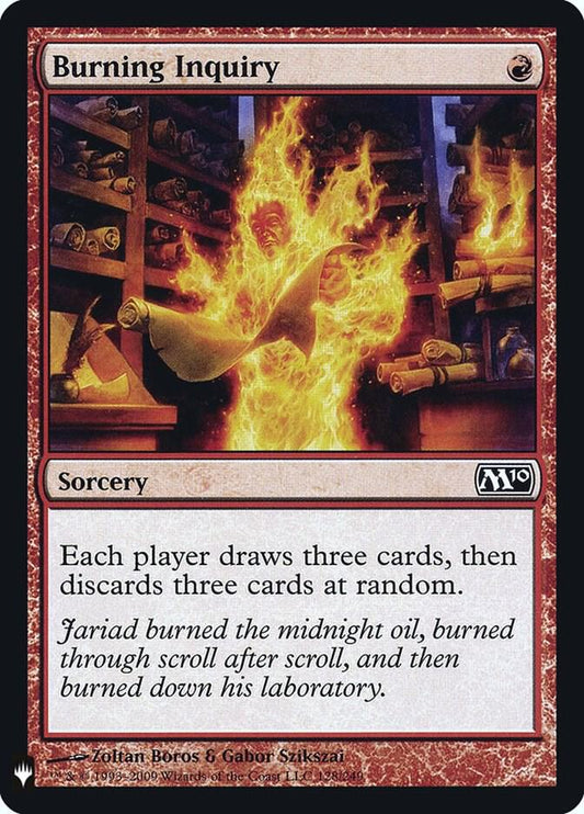 Burning Inquiry | The List Reprints #128