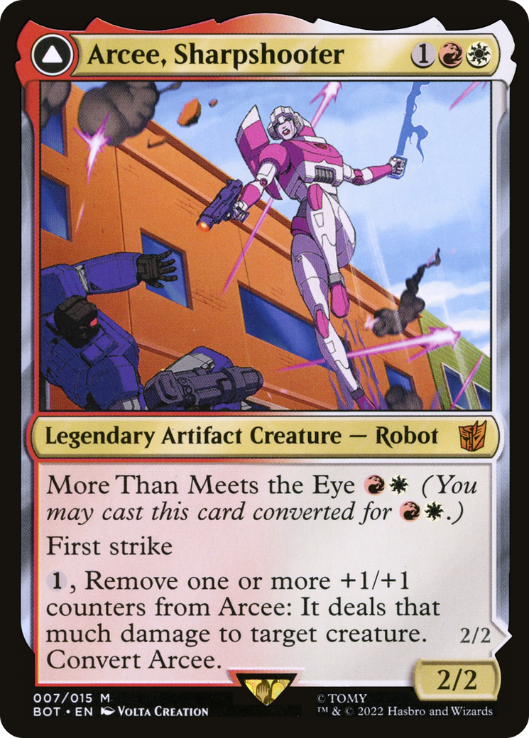 Arcee, Sharpshooter // Arcee, Acrobatic Coupe | Universes Beyond: Transformers #7