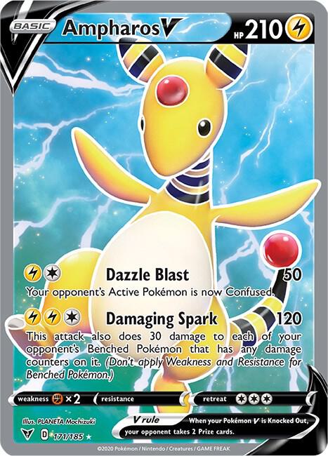 Ampharos V (Full Art) | SWSH04: Vivid Voltage #171/185