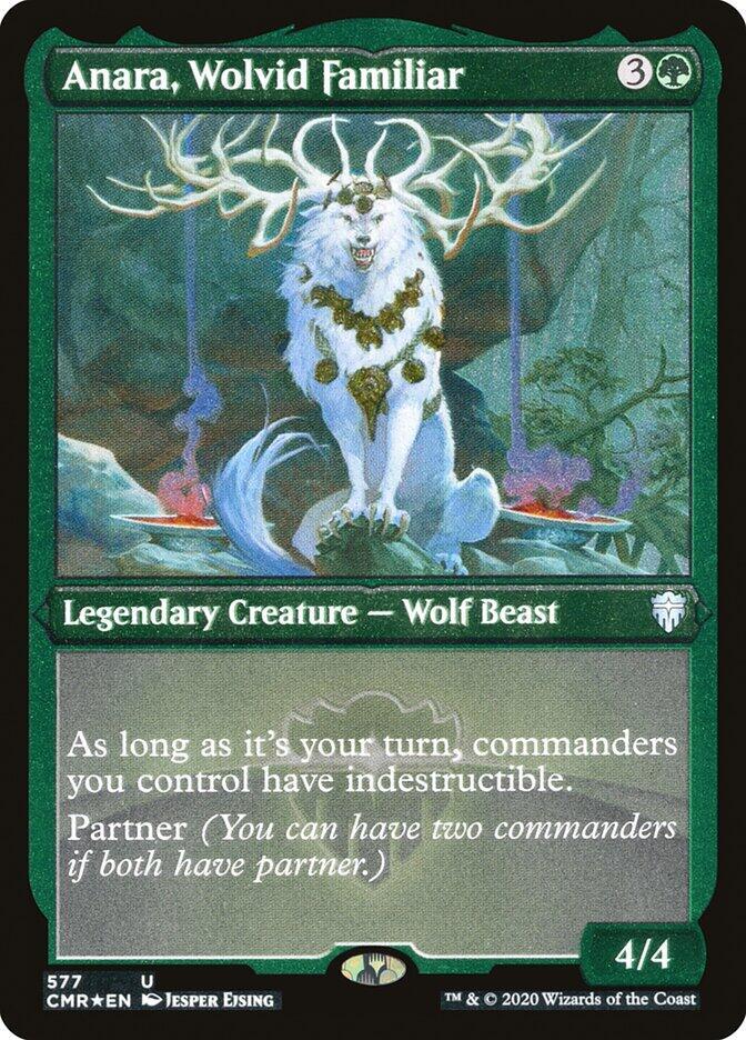 Anara, Wolvid Familiar (Foil Etched) | Commander Legends #577