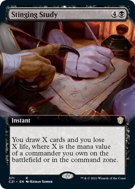 Stinging Study (Extended Art) | Commander 2021 #371