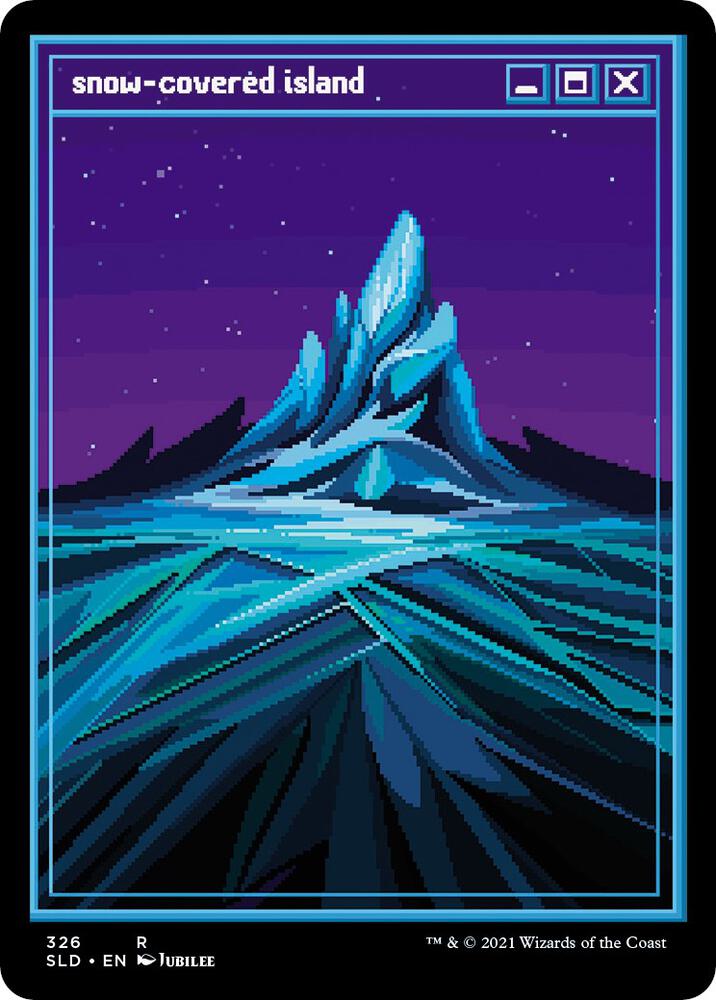 Snow-Covered Island (PixelSnowLands.jpg) | Secret Lair Drop Series #326